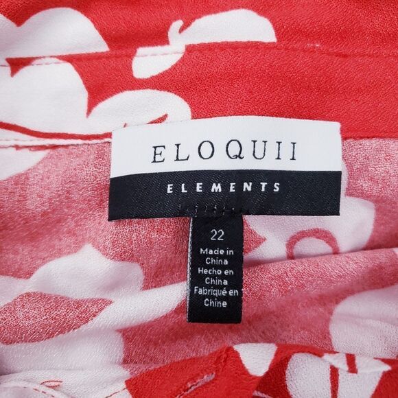ELOQUII Stencil Print Walk Through Maxi Romper - Picture 13 of 13